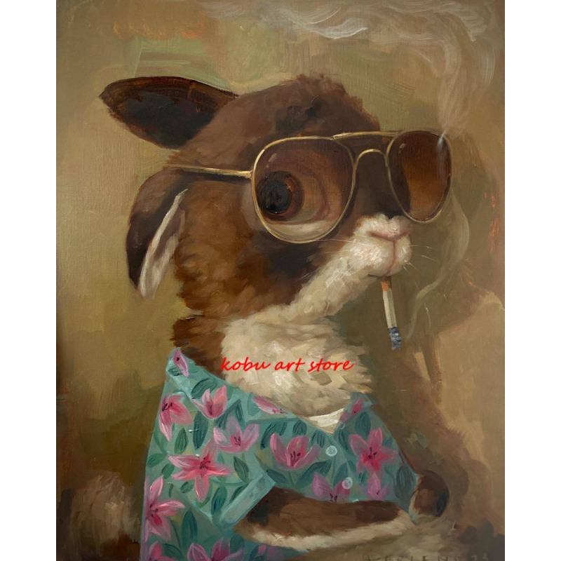 Vintage Funny Puppy Eating Donut Art Poster Print Cute Amusing Kitten Eating Snacks Canvas Painting Living Room Wall Home Decor