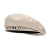 Street Temperament Metal Buckle Retro Beret Cap Solid Color Face Little Painter Hat Warm Women Beret Spring Autumn Winter