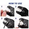 Open Barrel Terminal Crimp Tool Adjustable Gear Crimping Tool Kit Ratchet Open Barrel Terminal Tool