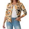 Women's Fashionable, Casual, Comfortable Halloween Print Cardigan Jacket