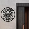 Unique Handmade Skull Metal Wall Decor Black Nautical Sign Spooky Indoor Outdoor Halloween Christmas