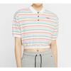 Nike Sportswear Striped Color Block Polo Shirt Women Tops White CJ2517-100