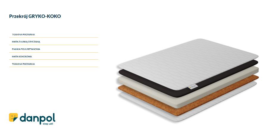 DANPOL Buckwheat-coconut mattress 120x60x9 T18