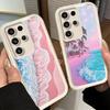 Phone Case for Samsung Galaxy S26 S25 Ultra S24 FE Pink Sunset Beach Dreamy Scenery Shell S23 Plus S22 + S21 S20 5G Soft Silicon