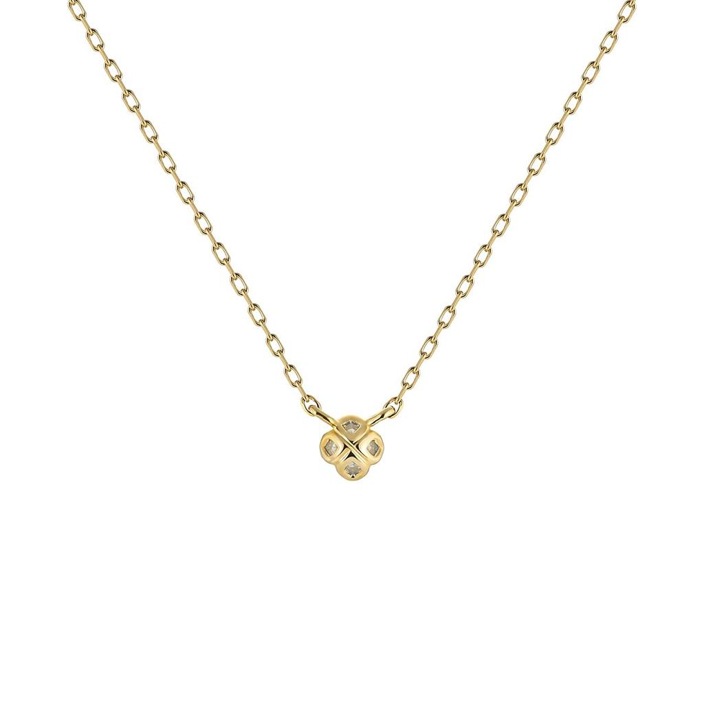 Offizieller April Geburtsstein K10 Gelbgold Solitär Diamant Geburtstagsgeschenk für Inklusive Schmuck 112536123019 4℃ Halskette, Damen, Etui,