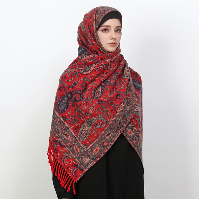 Kaschmir Pashmina Schal Damen Wickel Warm Winter Schals Design Druck Damen Foulard Baumwolle Stolen Schal