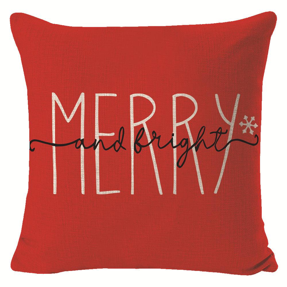 New Christmas Pillow Cover Four-piece Set Pillow Cushion Office Lumbar Backrest Decorative Backrest