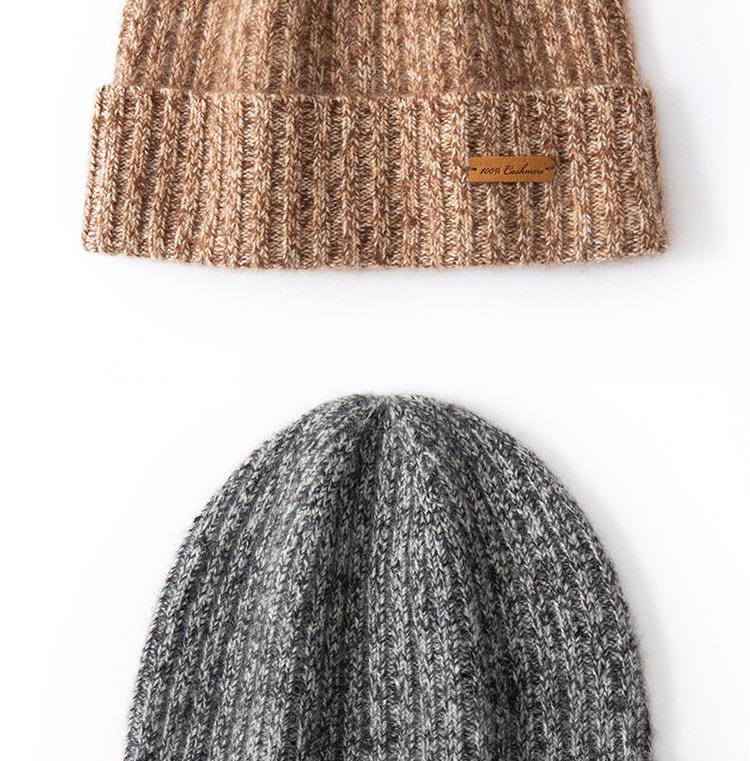 Unisex Cashmere Blend Knit Hat – Versatile Warm Wool for Autumn and Winter
