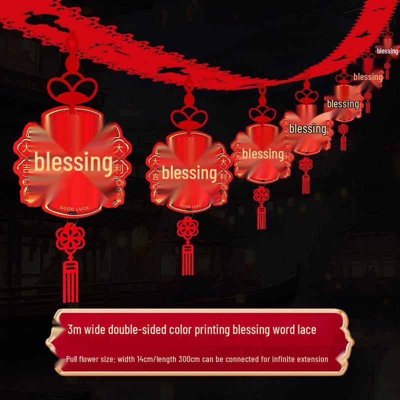 Guraide New Year Fu Character Hanging Garland