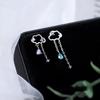 CIAXY Silver Color Hollow Clouds Earrings for Women Colorful Zircon Tassel Drop Earring 2022 Summer Fashion Jewelry