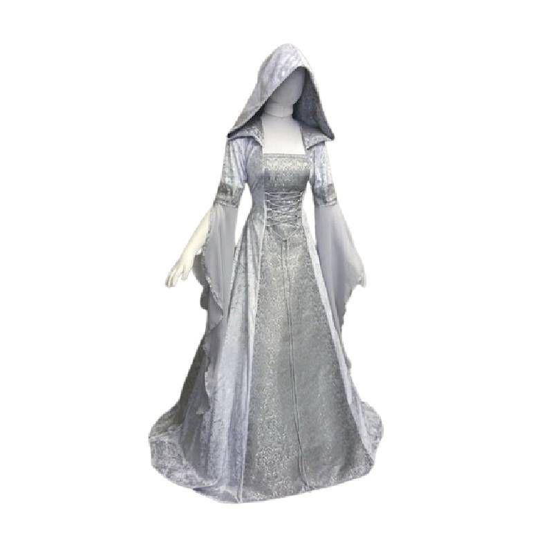 

The Ultimate Wedding Dress Solid Color Hooded Design серебряный