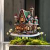 Elf House Acrylic Yard Stake Signs, Outdoor Courtyard Christmas Decoration Plugs Christmas Elf House Waterproof Garden Stake