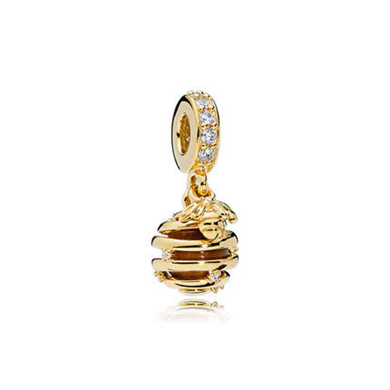 New In Original Charm Bee Beads Fit Bracelet For Women Copper Pendant Bead Jewelry Spring Festival Mother Gift