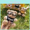Adorable Handcrafted Teddy Bear Plush Keychain With Sweater Glasses For Gifts
