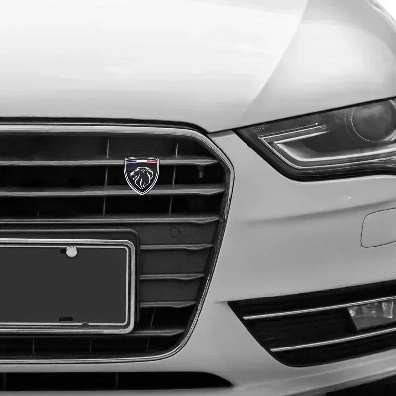 Car Front Grille Emblem Metal Badge Decoration for Peugeot 106 107 108 206 207 208 301 306 307 308 407 M408 508 2008 3008 4008
