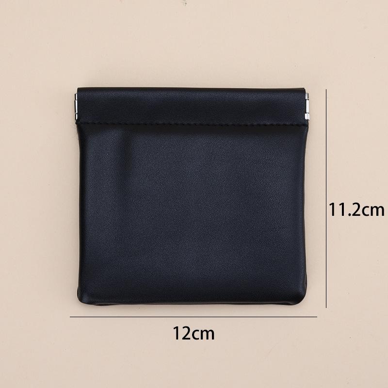 2025 Mini PU Leather Snap-Closure Coin Purse - Waterproof & Portable