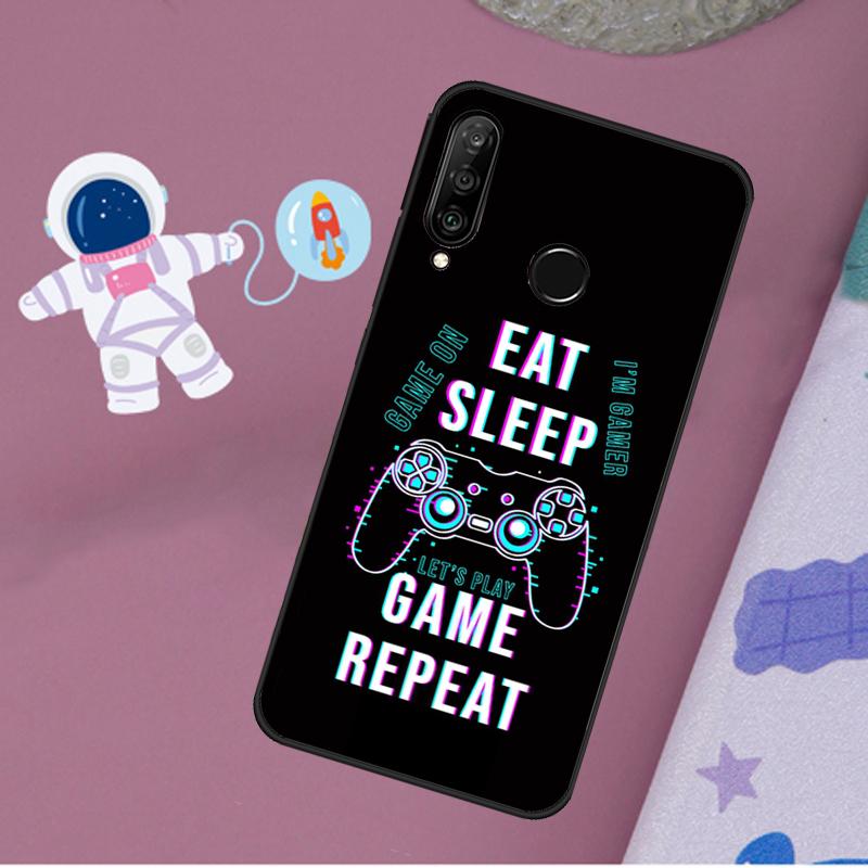 Eat Sleep Game Colorful For Huawei Nova 11i 7i 8i 12i 12s Y73 Y70 Y90 Y60 Y72 Y61 Y91 9 10 SE P40 Lite P30 Pro Case
