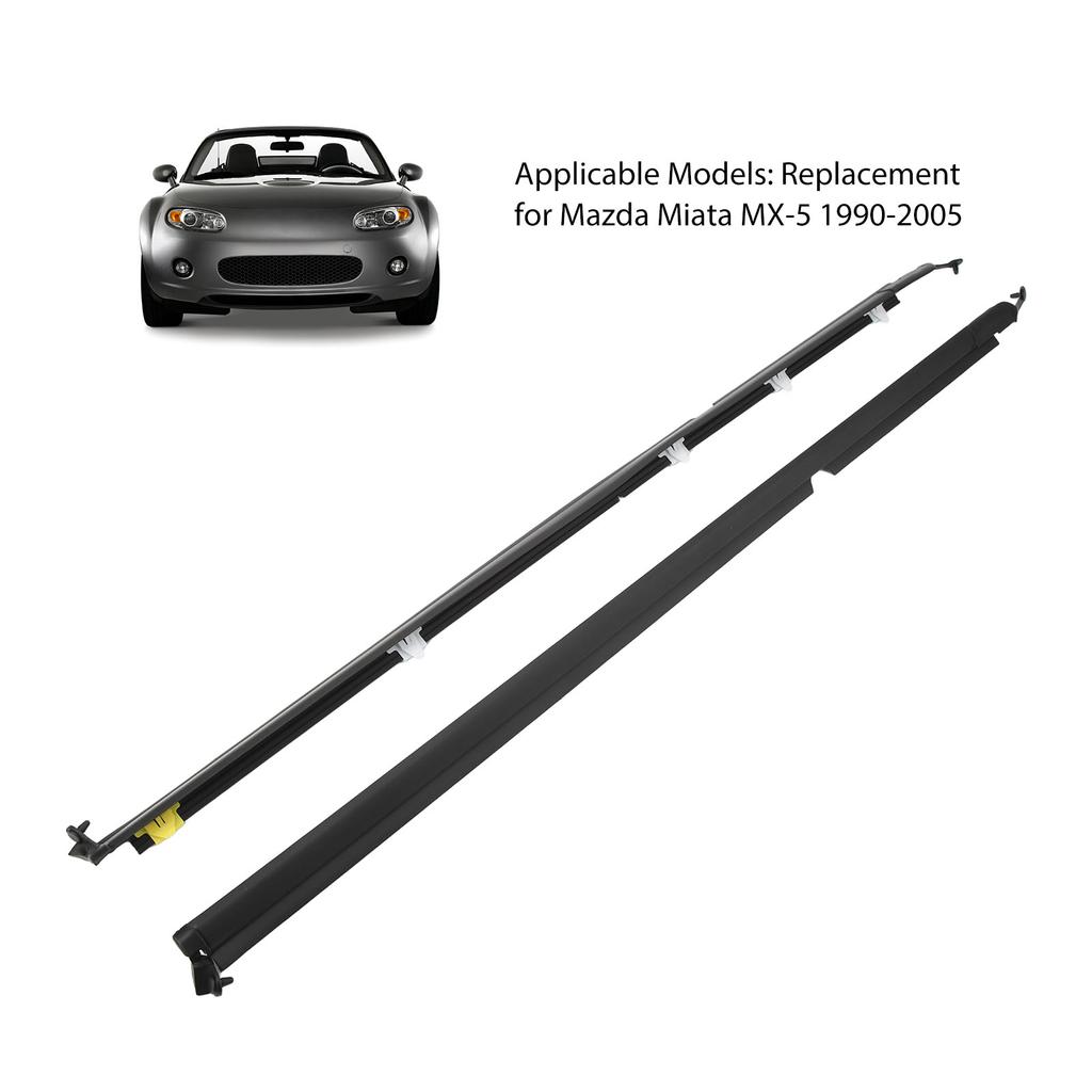Weatherstrip Door Glass Window NA01 59 810F Left Right Replacement For Miata MX‑5 1990 to 2005 NA01 58 810F