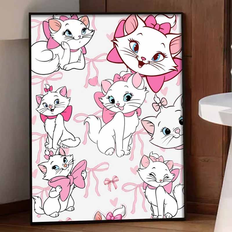 Disney Diamond Painting 5D DIY Marie Cat Diamond Painting Art Diamond Painting Kit Adult/Beginner Gift Idea Home Decor