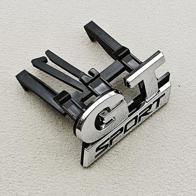 AABIO1 3D ABS Logo GT Sport Auto Frontgrill Abzeichen Emblem Aufkleber für Volkswagen VW Polo 4 5 6 Golf MK4 - MK8 Passat Touran Zubehör