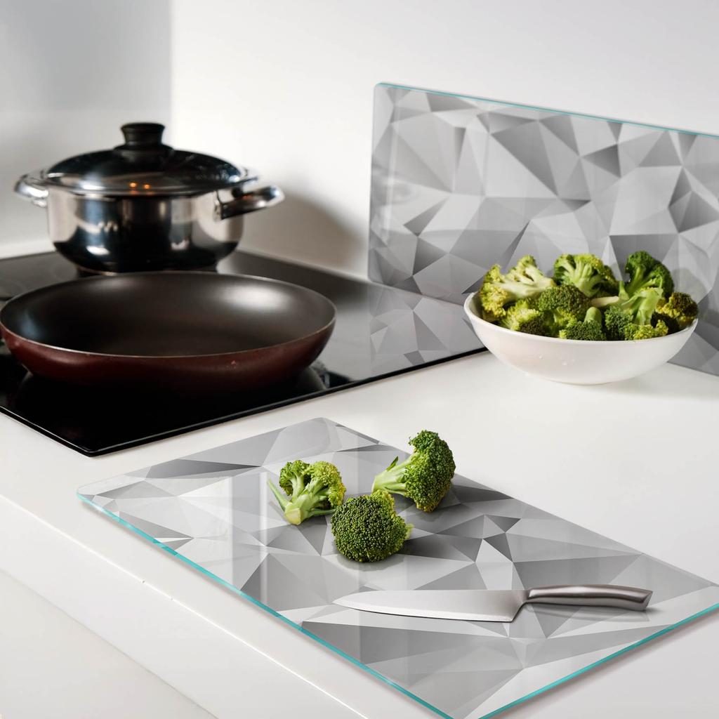 Multifunctional Decorative Kitchen Boards Tempered Glass 3D 2X30X52 Cm