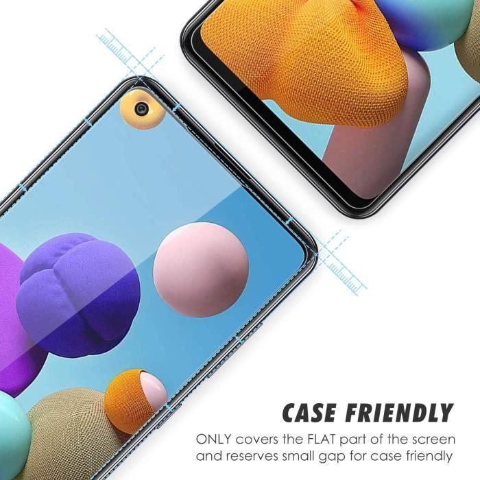 Verre trempé - Samsung - Galaxy A21s - 2.5D Bord Rond - HD - 9H dureté