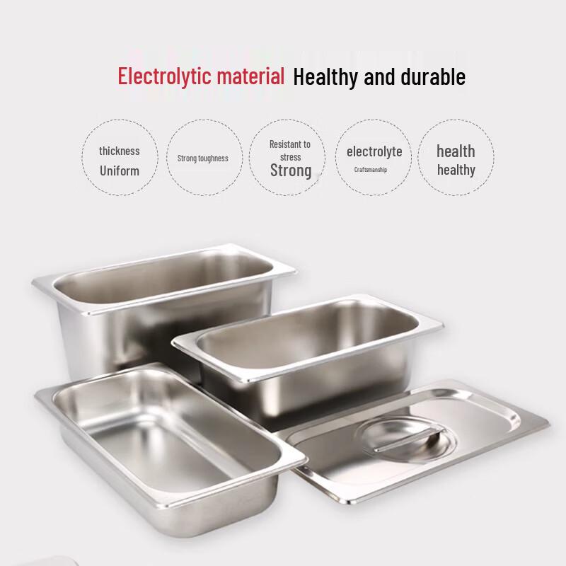 HUIHUADU Edelstahl Gastronorm Behälter mit Deckeln (3er Set)