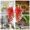 Fake Petunias 2 Pieces Flowers Patio Petunias Decor Outdoor Fake Plant Decoration For Porch Patio Garden Yard Wedding Party