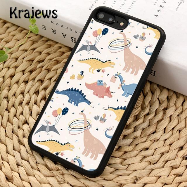 Krajews Cute Baby Dinosaur Soft Phone Case Cover For IPhone 18 17 Air 16 15 14 plus 11 12 13 pro max coque Shell Fundas