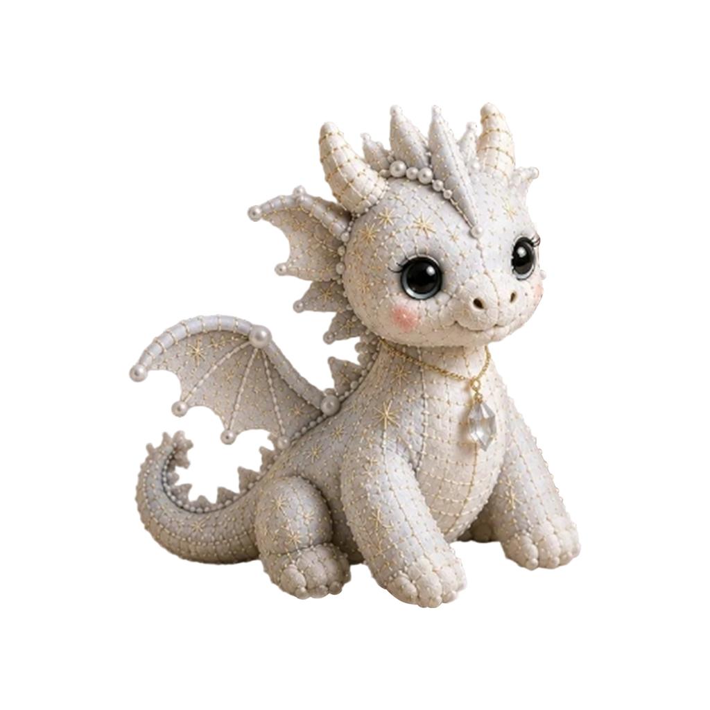 Patchwork Dragon DIY Sewing Kit Soft Plush Toy Handmade Stuffed Animal Kit for Beginners and Craft Enthusiasts