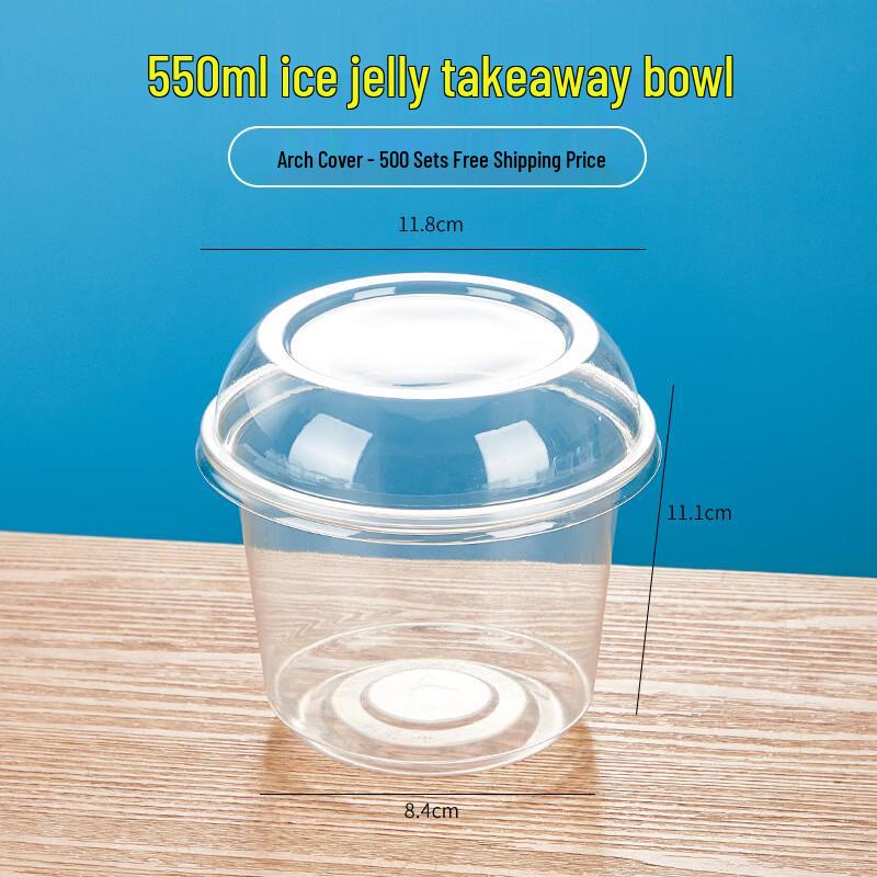 Disposable Thickened Dessert Bowls with Dome Lids