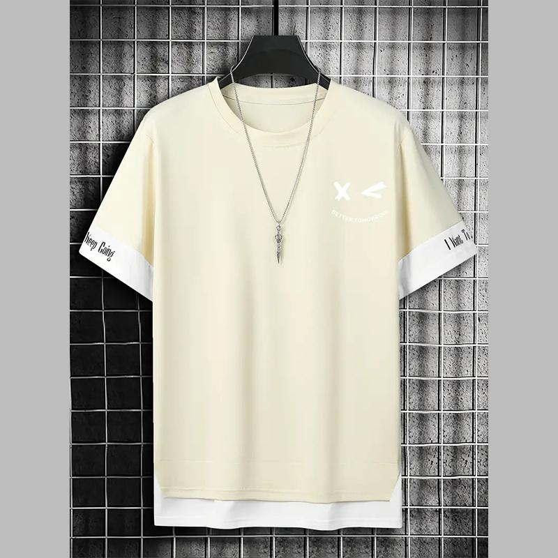 

Новая летняя мужская модная футболка с принтом «Интерес личности» для мужчин 2XL жёлтый