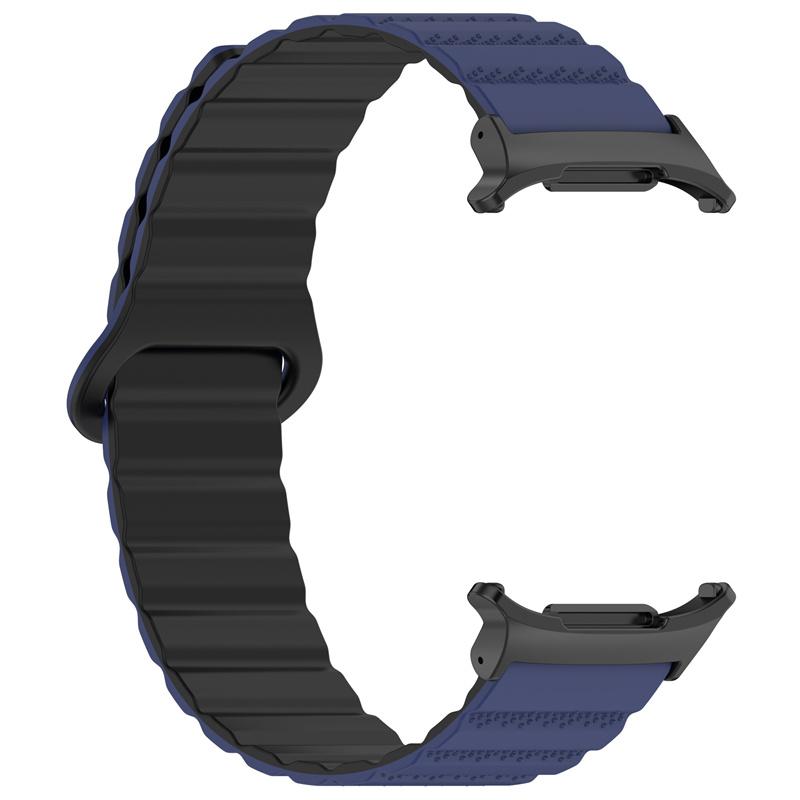 Silicone Sport Band for Samsung Galaxy Watch 7 Ultra 47mm Magnetic Loop Strap for Watch 7 Ultra 47mm No Gaps Curved End Bracelet