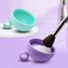 Portable Silicone Brush Cleaner Pad, Foldable Makeup Tool Washer with Deep Cleaning Ribs, Space Saving Slavic Beauty Tool