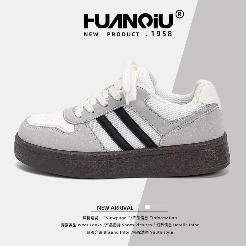 Global Women's Shoes Mesh ZHQ68119W Summer Breathable Board Shoes Women's New Popular Student Platform White Shoes Women