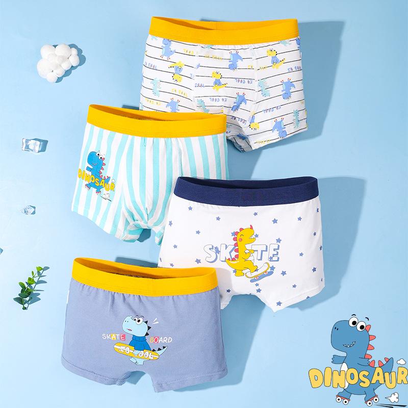 4 Pz/lotto Ragazzi Biancheria Intima di Cotone Bambini Boxer Bambino Bambini Mutandine Slip per Ragazzo Adolescente Mutande 2-12 Anni