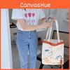 Fashionable Printed Canvas Tote Bag Large Capacity Shoulder Bag For Everyday Use