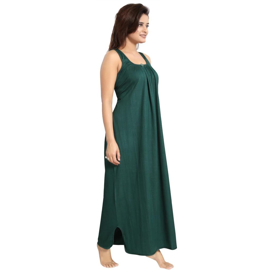Women Sleeveless Sleepwear Cotton Nighty Summer Nightwear Maxi Gown Night Dress