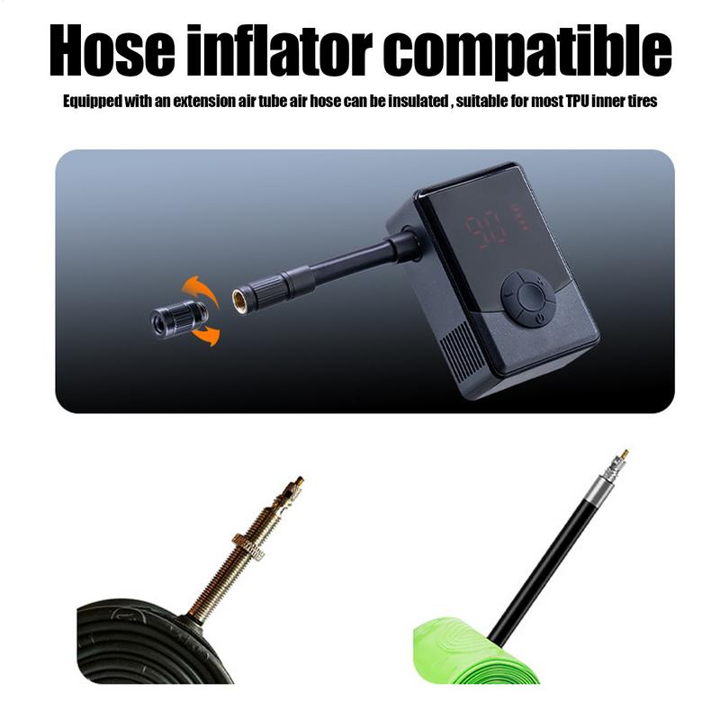 Portable Bike Tire Pump Air Pump for Tires Wireless Compact Inflator with Smart Protection for Scooter Motorcycle Bicycles Ball