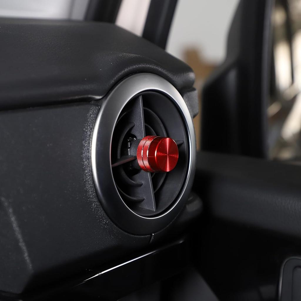 2PCS Air Conditioning Vent Knob Cover Compatible with INEOS Grenadier 2020-2024 Air Condition Knob Trim Aluminum Alloy Car Decorative Knob Cover