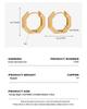 18K Gold Plated Geometric Polygon Earrings - Elegant & Versatile Design