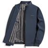 Men's Classic Stand-up Collar Jacket - Versatile Casual Outerwear for Spring and Autumn, Ideal for Middle-aged and Elderly Dads.