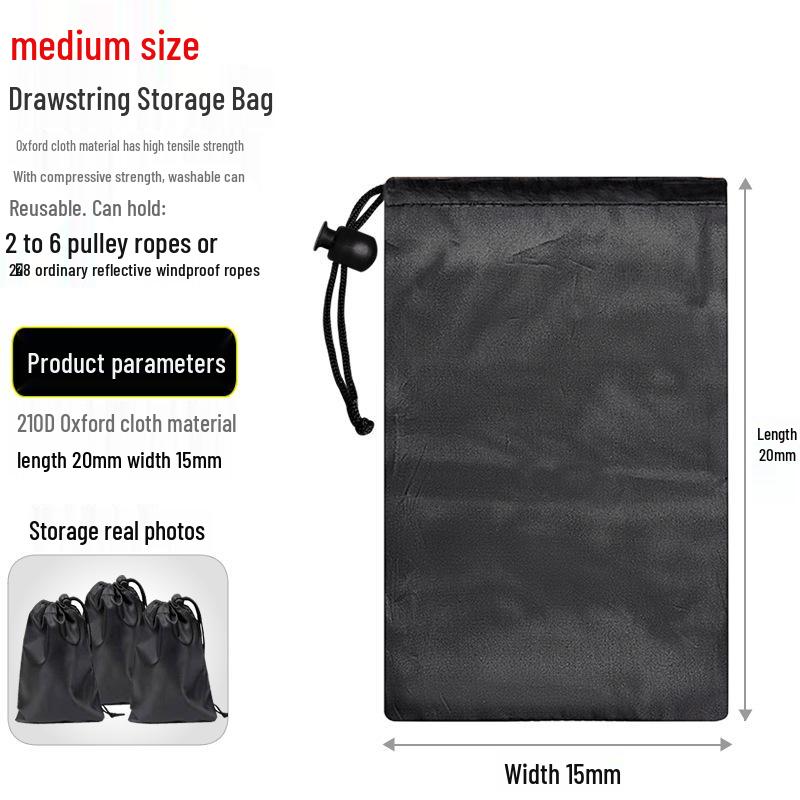 Adjustable Reflective Windproof Camping Tent Rope Pulley System