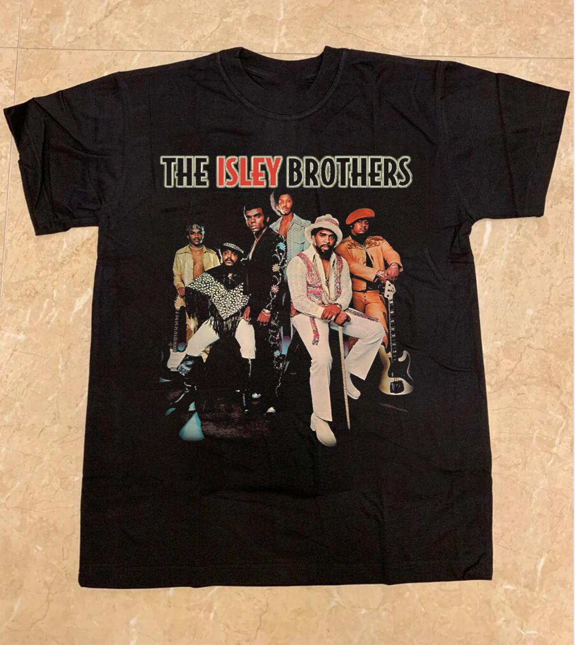 RARE! The Isley Brothers Black Cotton Shirt Full size S-5XL BS1167 S