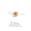 Eetit Trending Stainless Steel Natural Stone Flower Hollow Adjustable Ring 18K Golden PVD Plated 2025 Finger Jewelry Gift