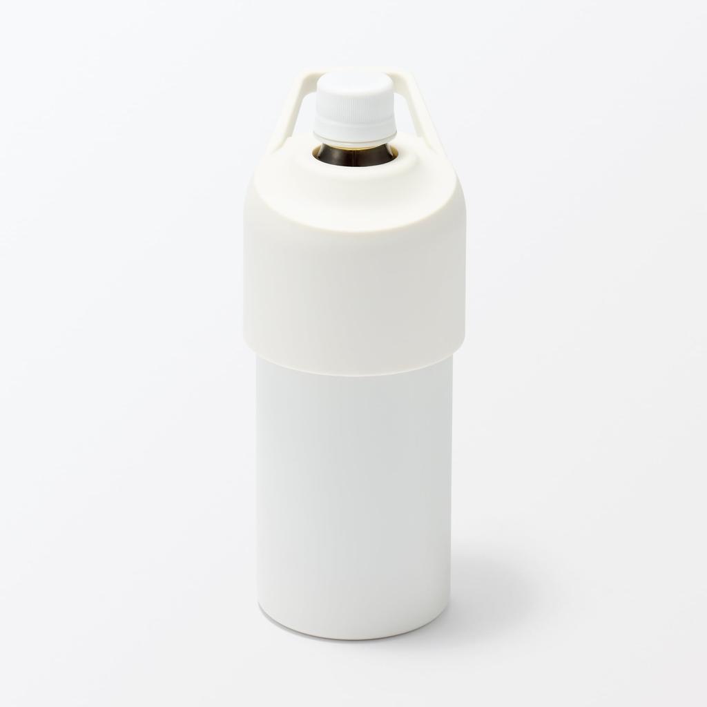 MUJI Portable Cooler Holder for PET Bottles, White, 500-650mL Capacity, 84908194
