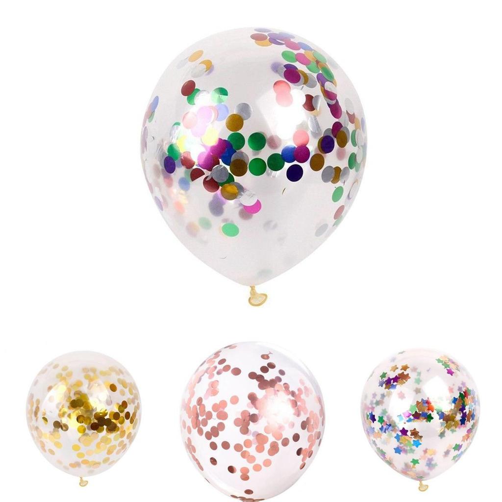 Stylish 12" Confetti Balloon Latex Helium Ideal For Dance Party And Wedding Celebrations