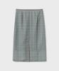 Bellie (W) Sheer Check Layered Skirt - Gray