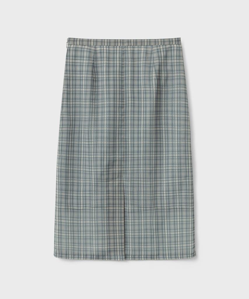 Bellie (W) Sheer Check Layered Skirt - Gray