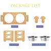 Bamboo And Wood Adjustable Cat And Dog Feeding Rack Cat Bowl Feeder Pet Bowl Stainless Steel Meal Rack